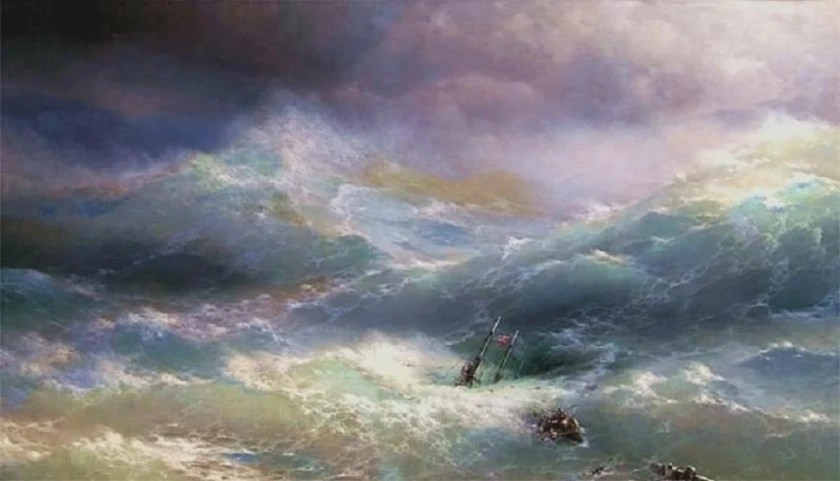 The Billowing Sea by Ivan Aivazovsky (1889)